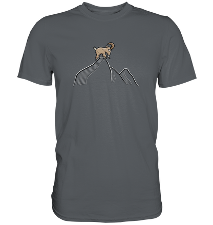 Ziegenbock in den Bergen - Premium Shirt