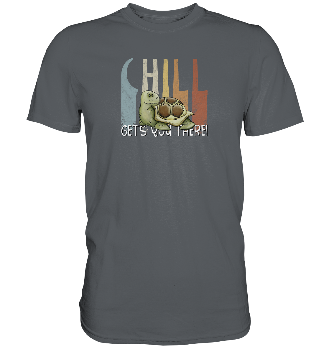 Gechillt gemütliche Schildkröte - Premium Shirt