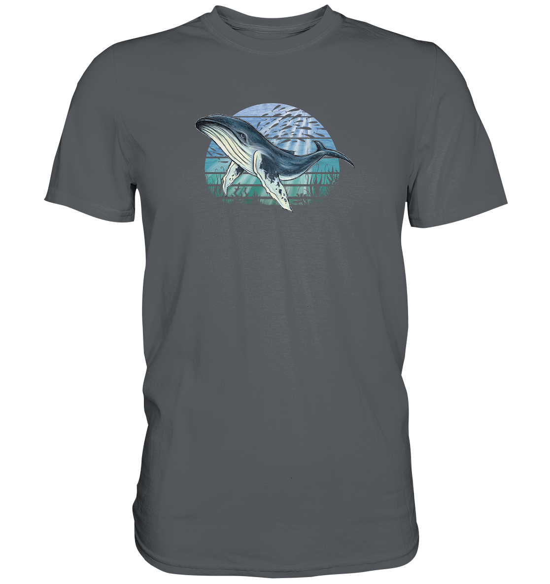 Retro Unterwasser Buckelwal - Premium Shirt