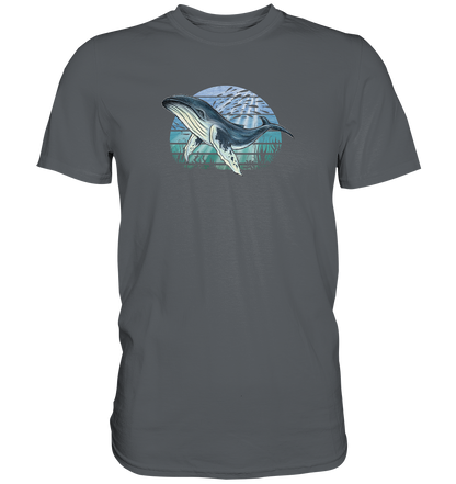 Retro Unterwasser Buckelwal - Premium Shirt