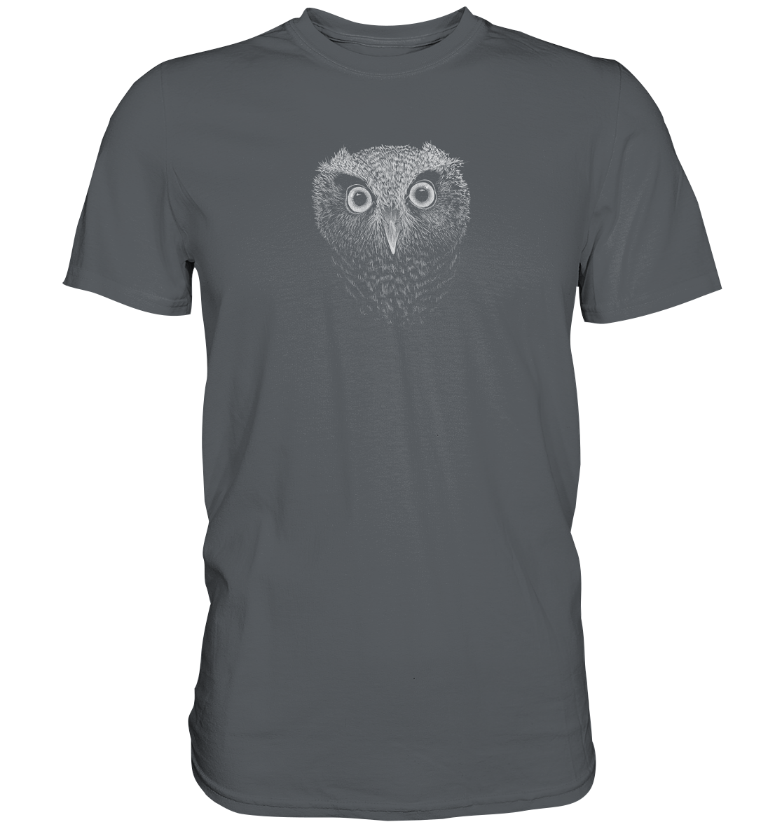 Eule Kritzelkunst Illustration - Premium Shirt
