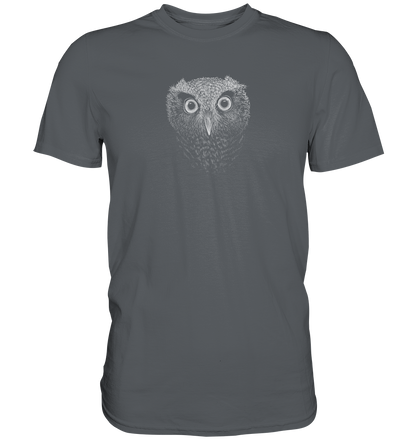 Eule Kritzelkunst Illustration - Premium Shirt