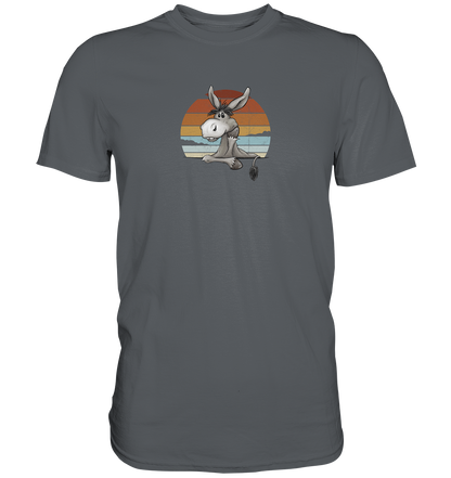 Lässiges Maultier Retro Esel - Premium Shirt