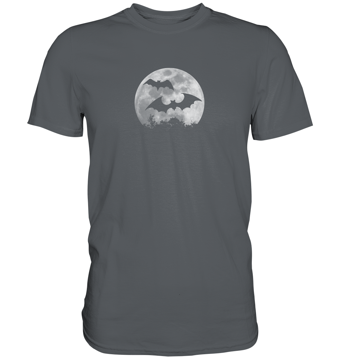 Fledermaus Silhouetten bei Vollmond - Premium Shirt