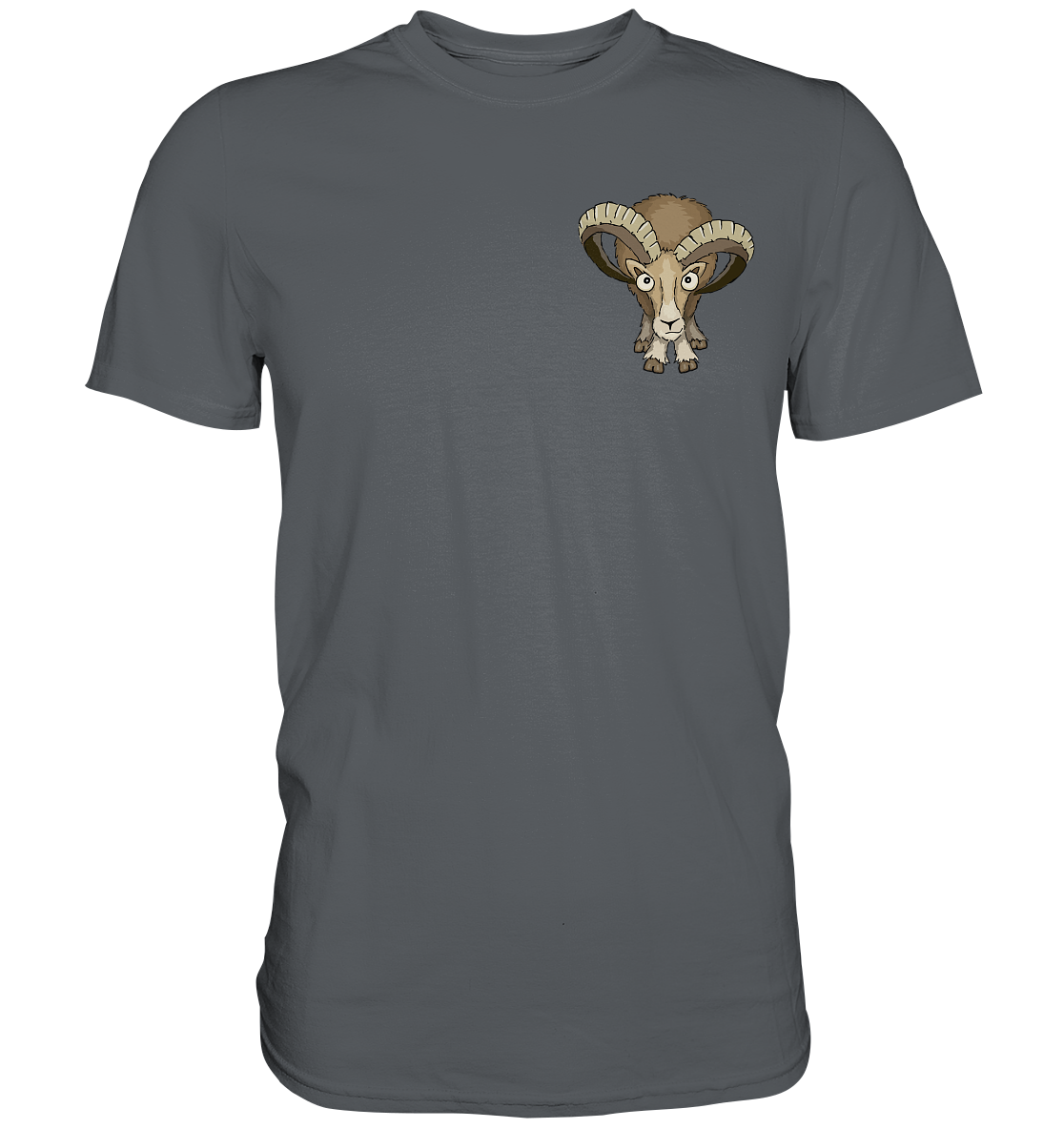 Bockiges Mufflon Widder Schafbock - Premium Shirt