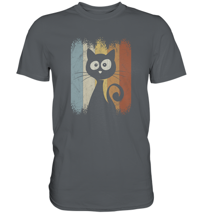 Retro Katze Silhouette - Premium Shirt