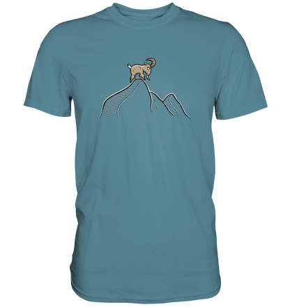 Ziegenbock in den Bergen - Premium Shirt