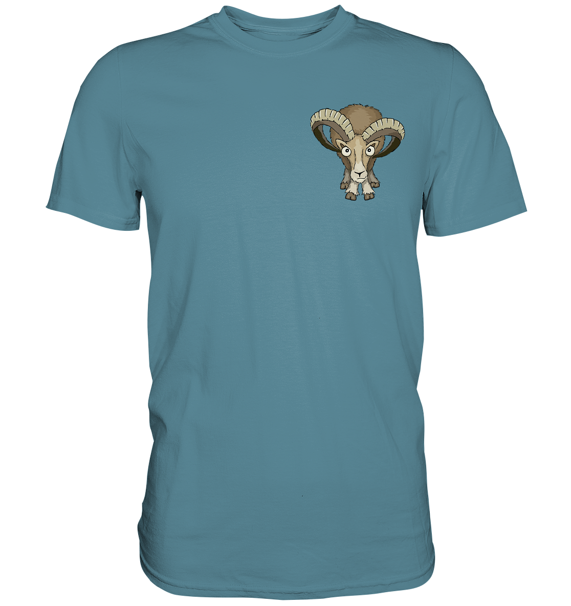 Bockiges Mufflon Widder Schafbock - Premium Shirt