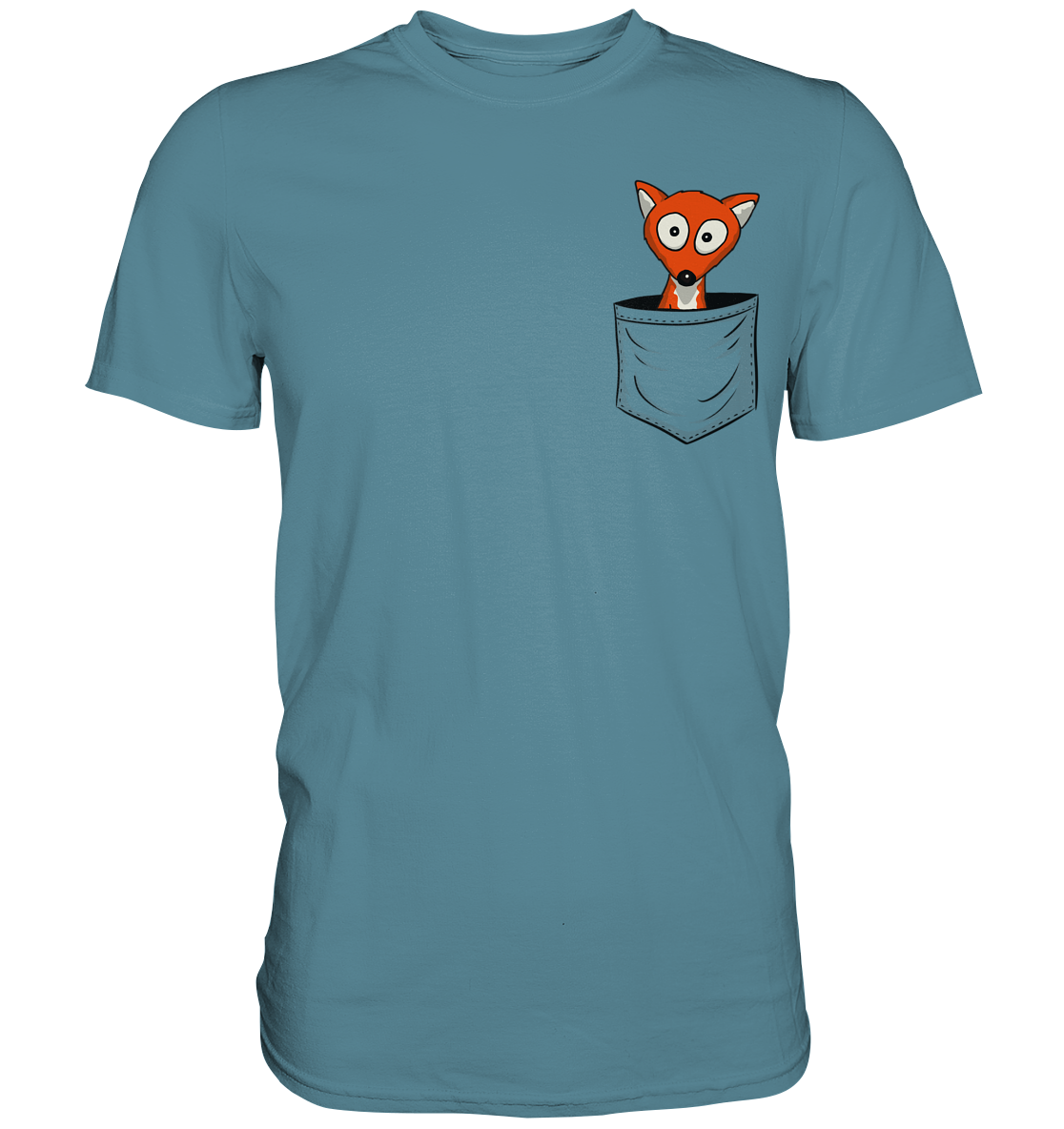 Fuchs in der Brusttasche | Taschen-Fuchs - Premium Shirt