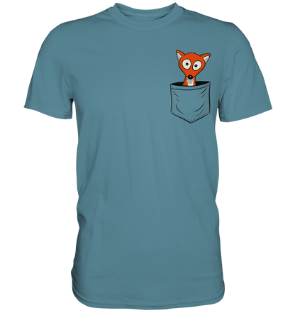 Fuchs in der Brusttasche | Taschen-Fuchs - Premium Shirt