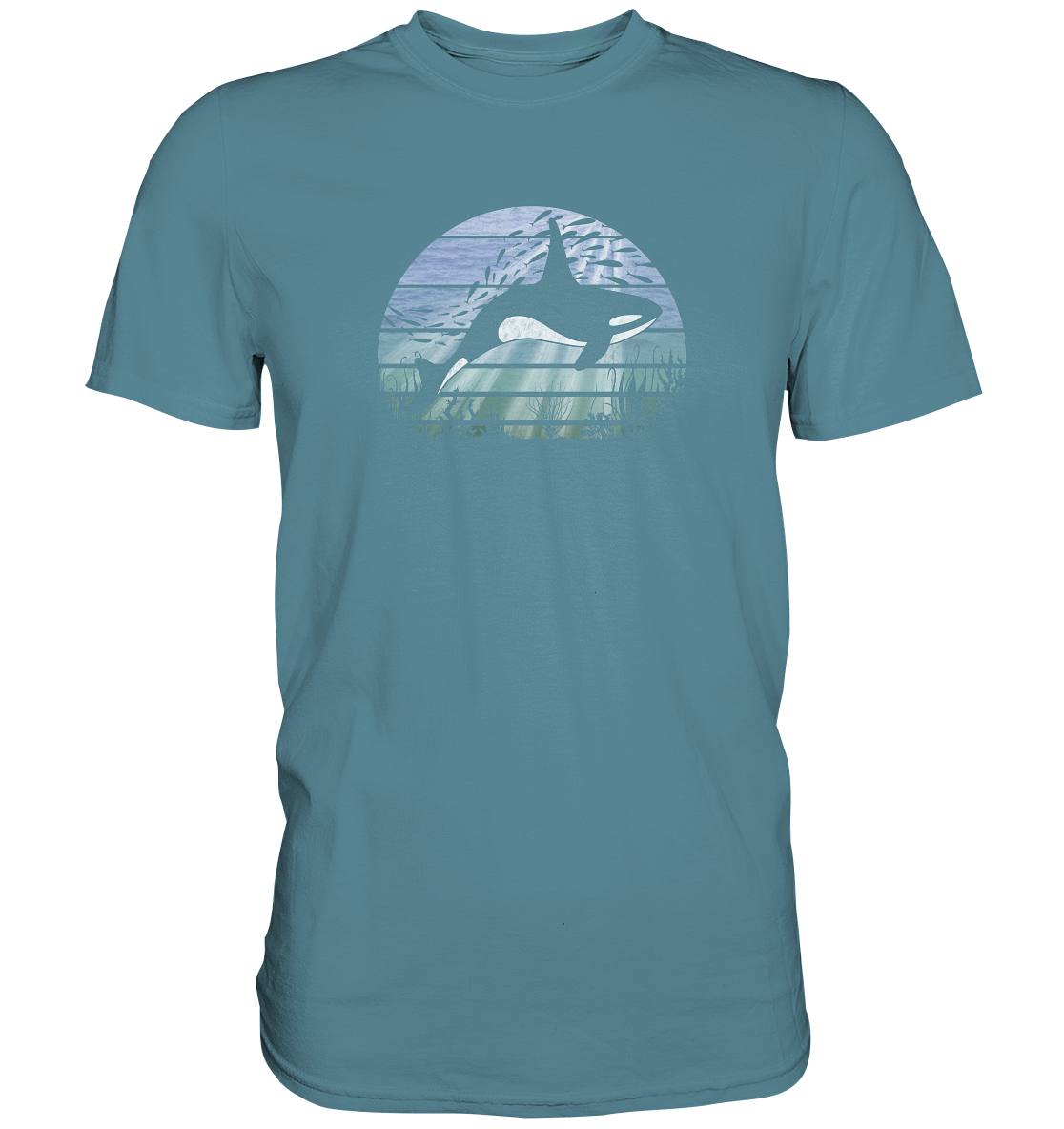 Retro Tiefsee Schwertwal Orca - Premium Shirt