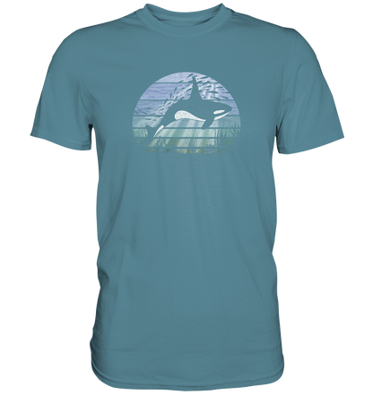 Retro Tiefsee Schwertwal Orca - Premium Shirt
