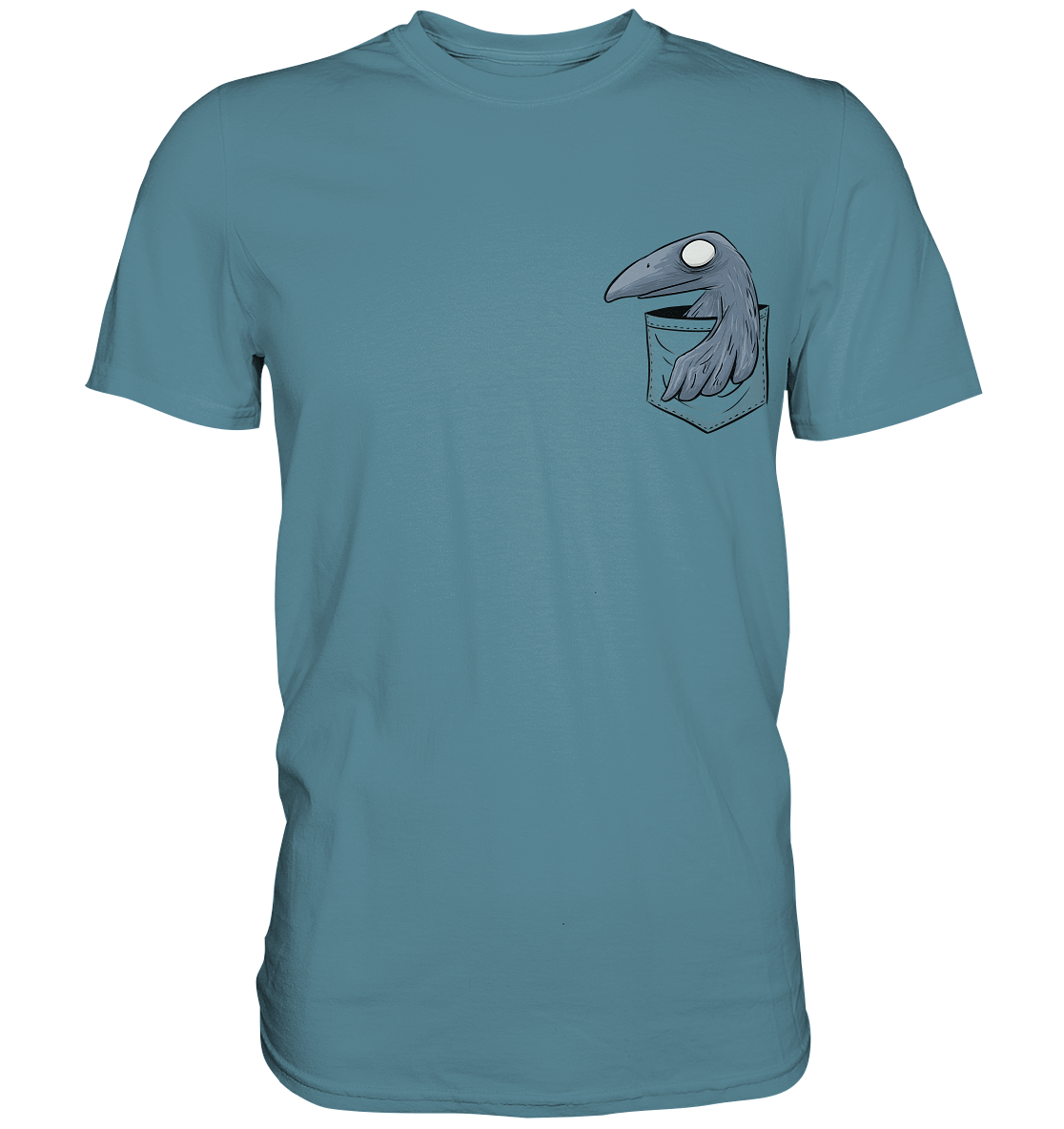 Grufti Rabe Krähe in der Tasche - Premium Shirt