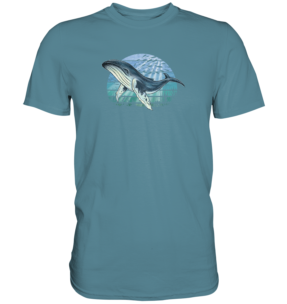Retro Unterwasser Buckelwal - Premium Shirt
