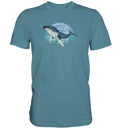 Retro Unterwasser Buckelwal - Premium Shirt