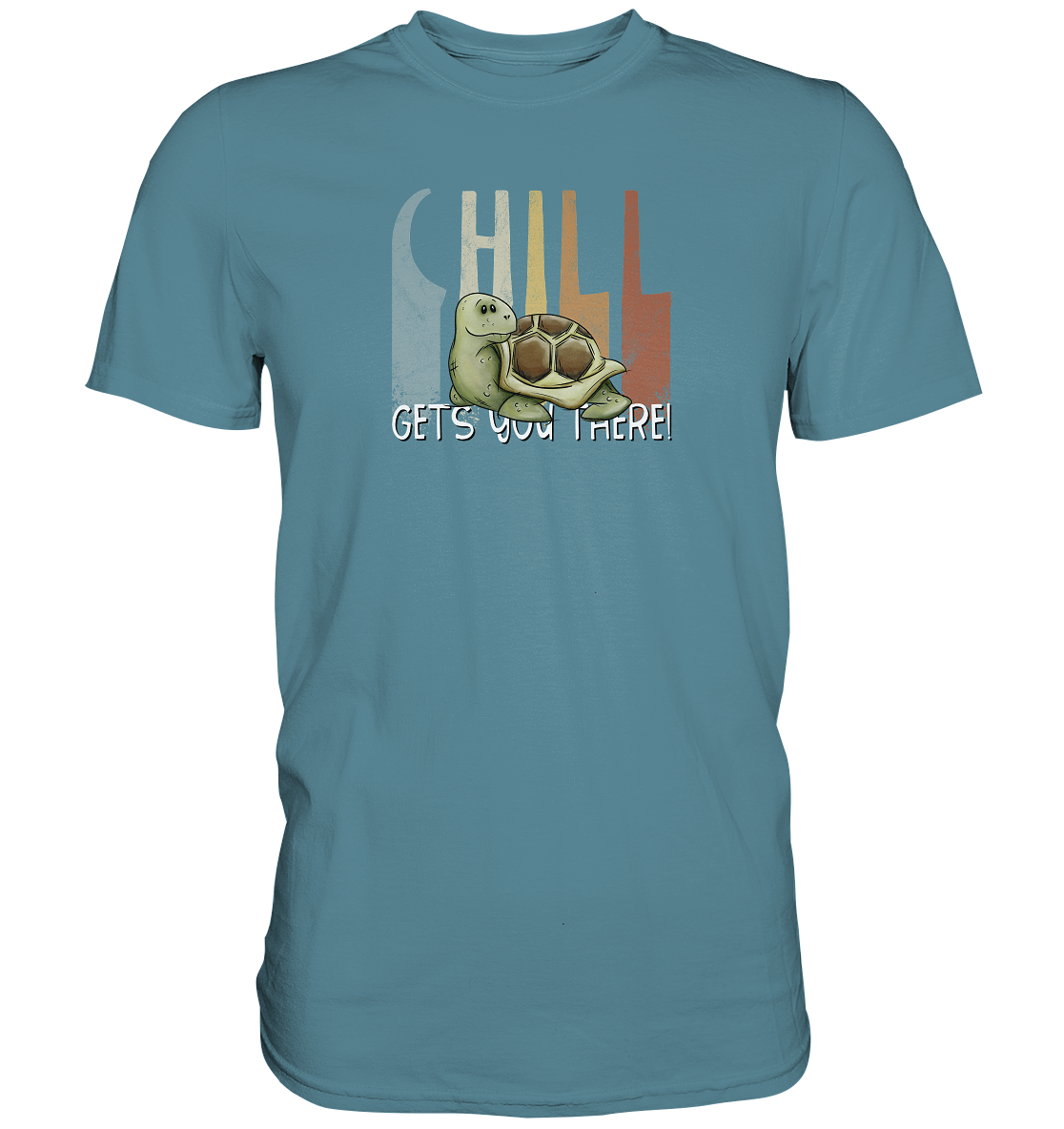 Gechillt gemütliche Schildkröte - Premium Shirt