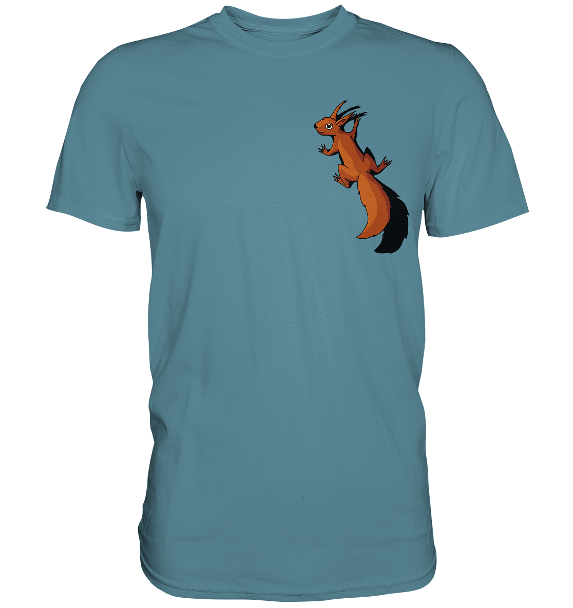 Süßes Eichhörnchen klettert - Premium Shirt