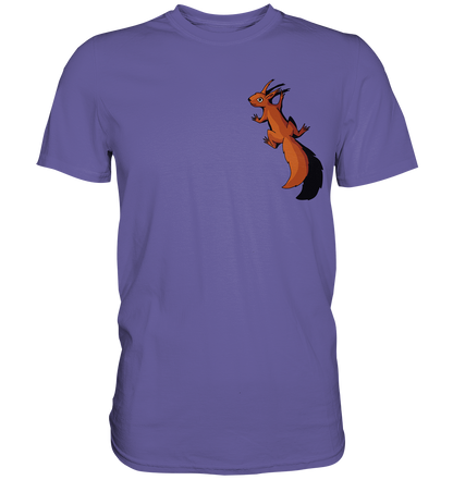 Süßes Eichhörnchen klettert - Premium Shirt