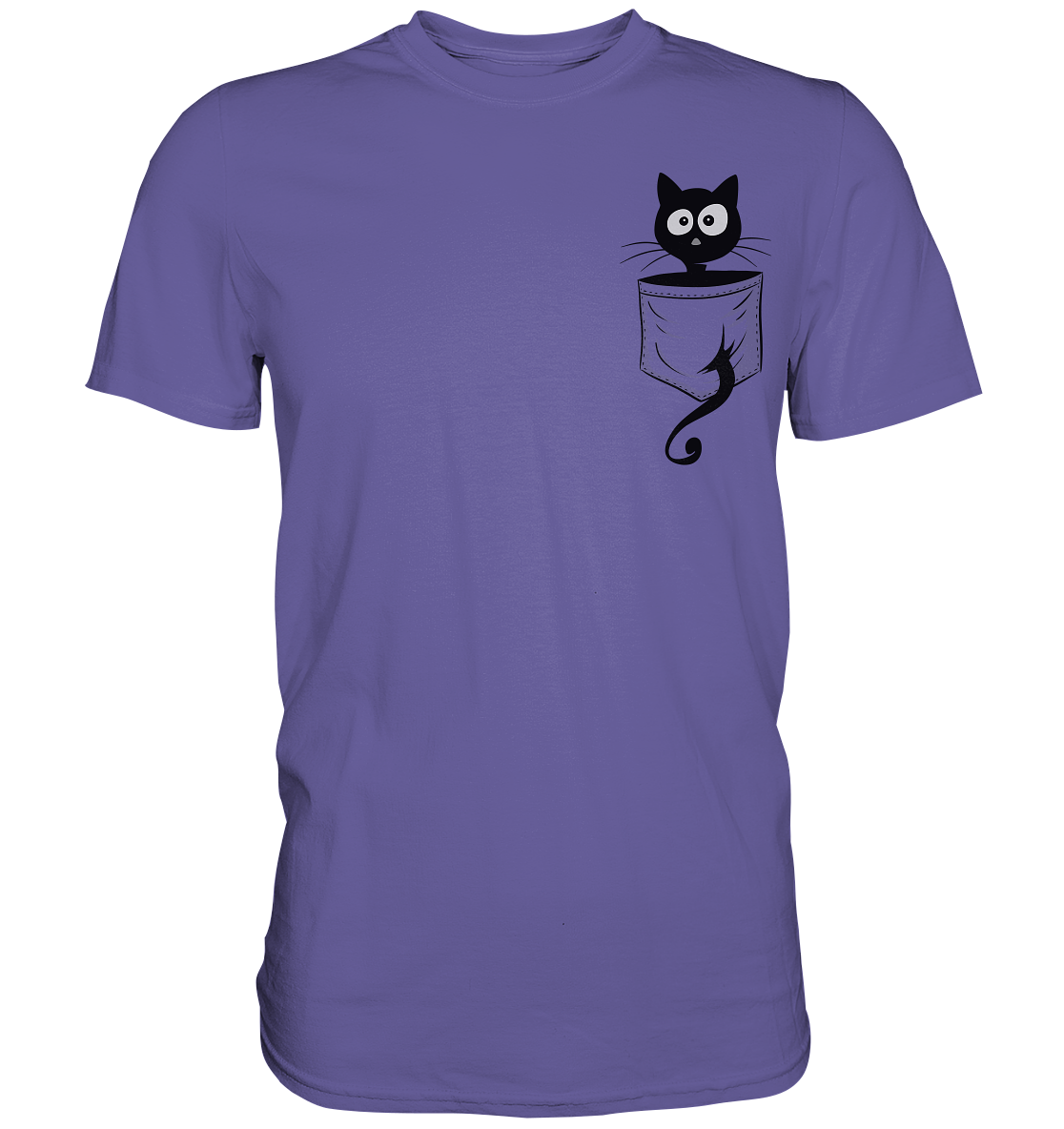 Schwarze Katze in der Tasche - Premium Shirt