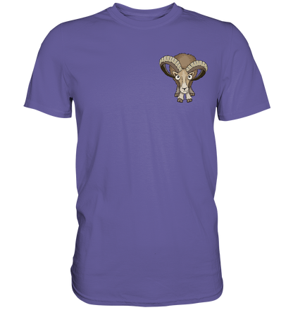 Bockiges Mufflon Widder Schafbock - Premium Shirt
