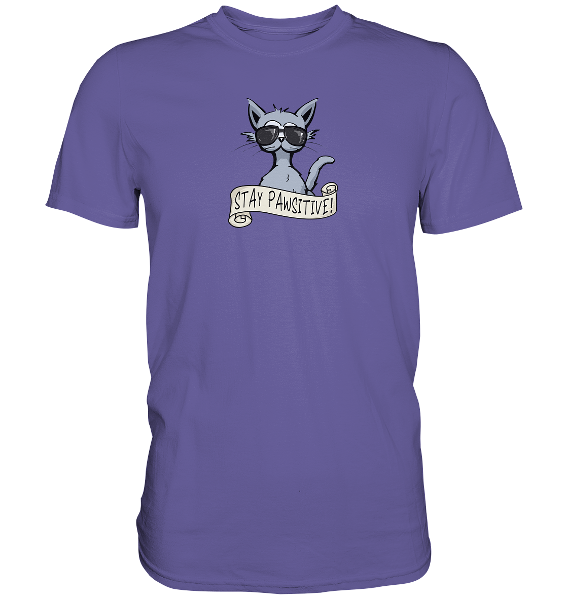 Stay Pawsitive Bleib lässig Hipster Katze - Premium Shirt