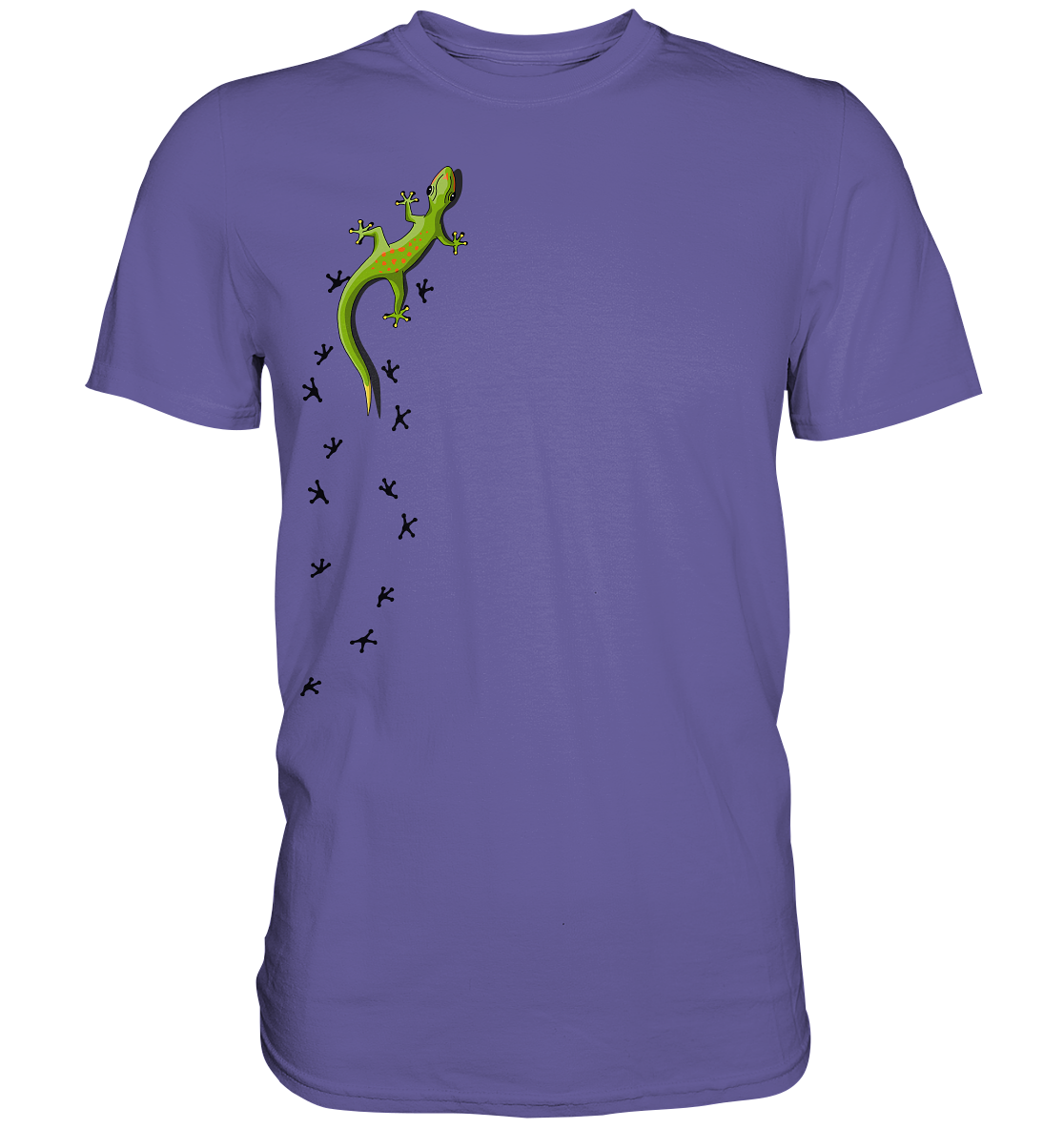 Kletternder Gecko mit Spuren - Premium Shirt