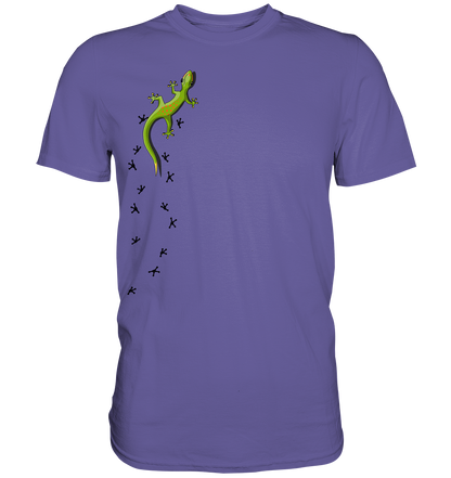Kletternder Gecko mit Spuren - Premium Shirt