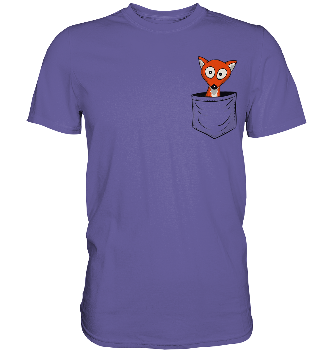 Fuchs in der Brusttasche | Taschen-Fuchs - Premium Shirt