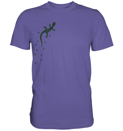 Gecko Eidechse Silhouette dunkel - Premium Shirt