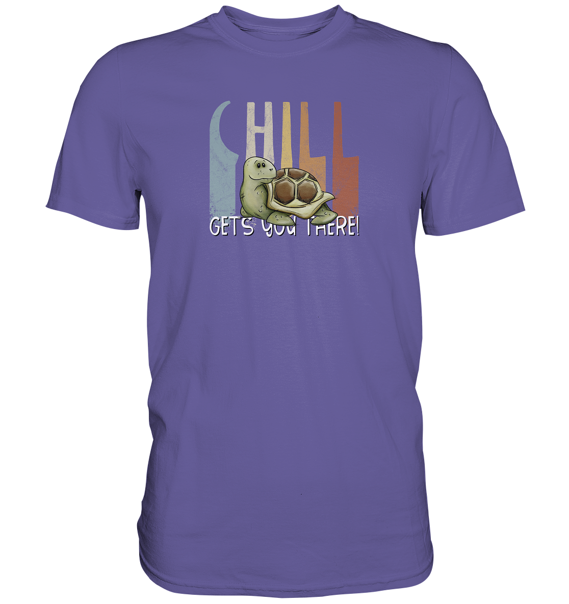 Gechillt gemütliche Schildkröte - Premium Shirt