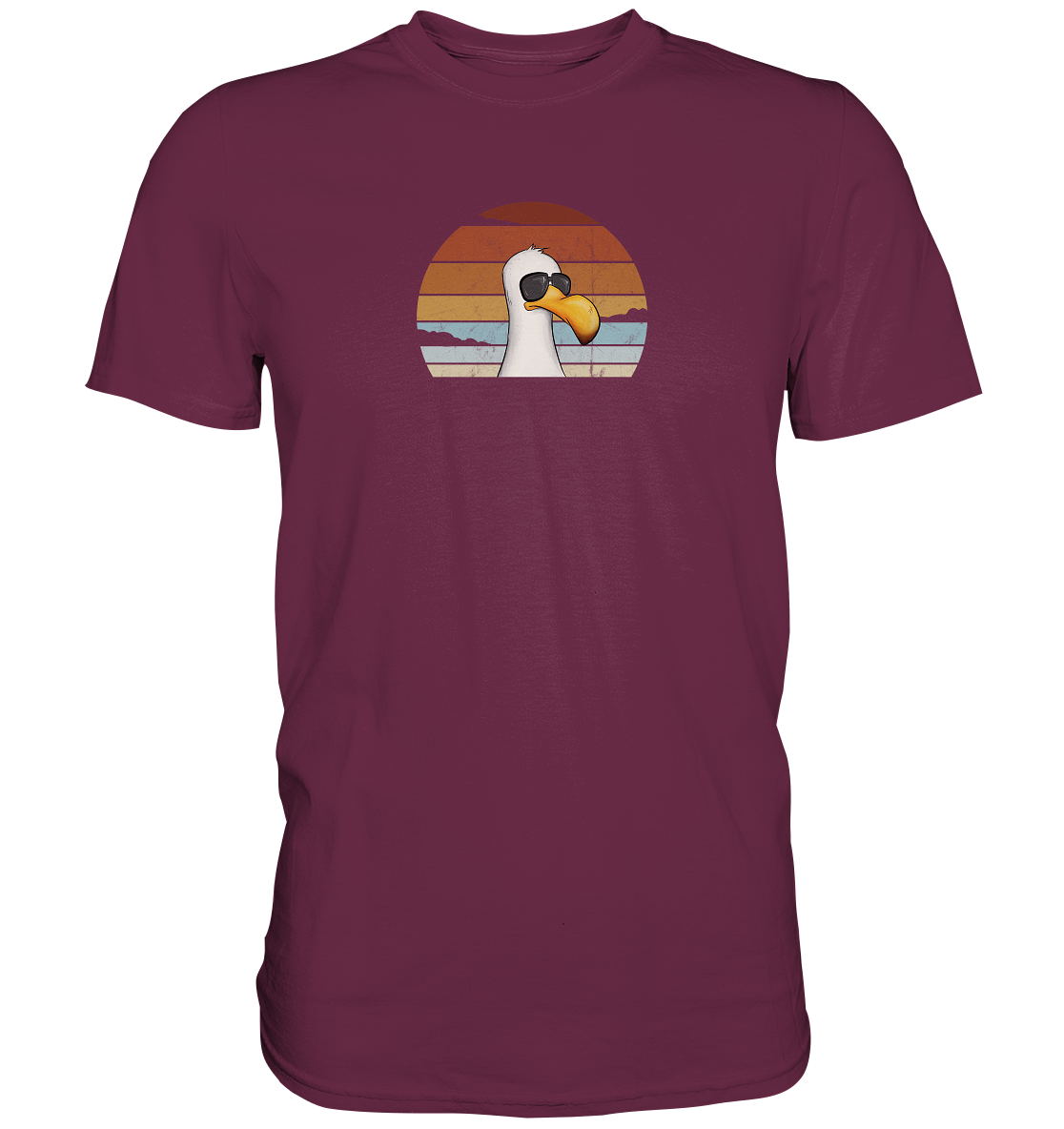 Cool lässige Retro Möwe - Premium Shirt