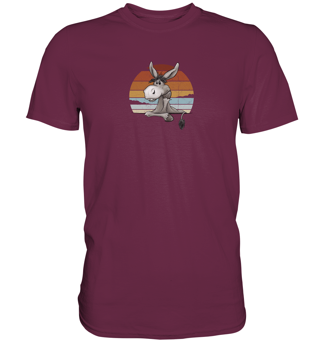 Lässiges Maultier Retro Esel - Premium Shirt