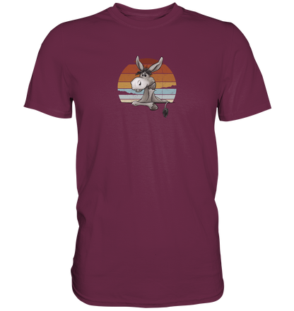 Lässiges Maultier Retro Esel - Premium Shirt