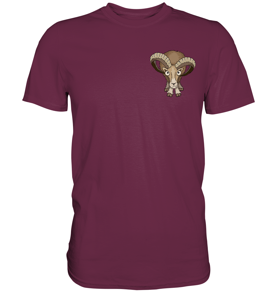 Bockiges Mufflon Widder Schafbock - Premium Shirt
