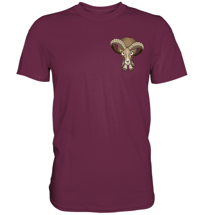 Bockiges Mufflon Widder Schafbock - Premium Shirt
