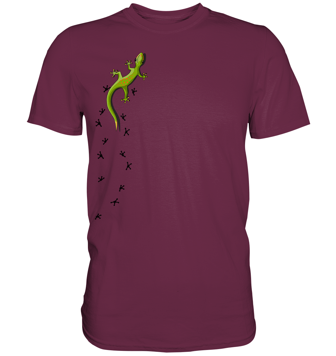 Kletternder Gecko mit Spuren - Premium Shirt