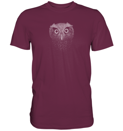 Eule Kritzelkunst Illustration - Premium Shirt