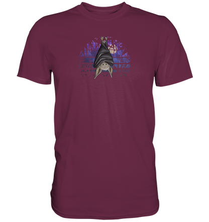 Fledermaus in blauer Nacht - Premium Shirt
