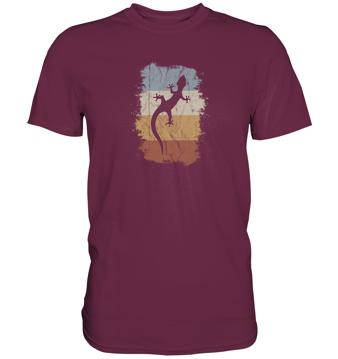 Retro Gecko Salamander Silhouette - Premium Shirt