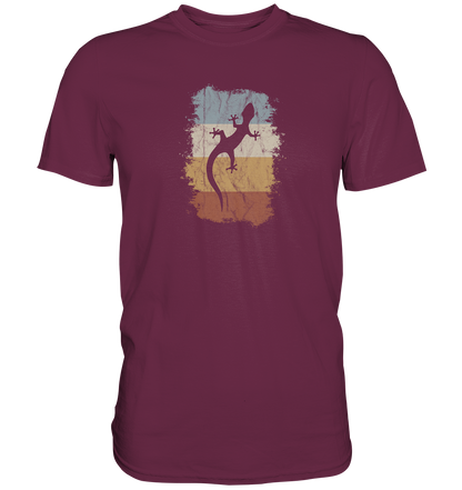 Retro Gecko Salamander Silhouette - Premium Shirt