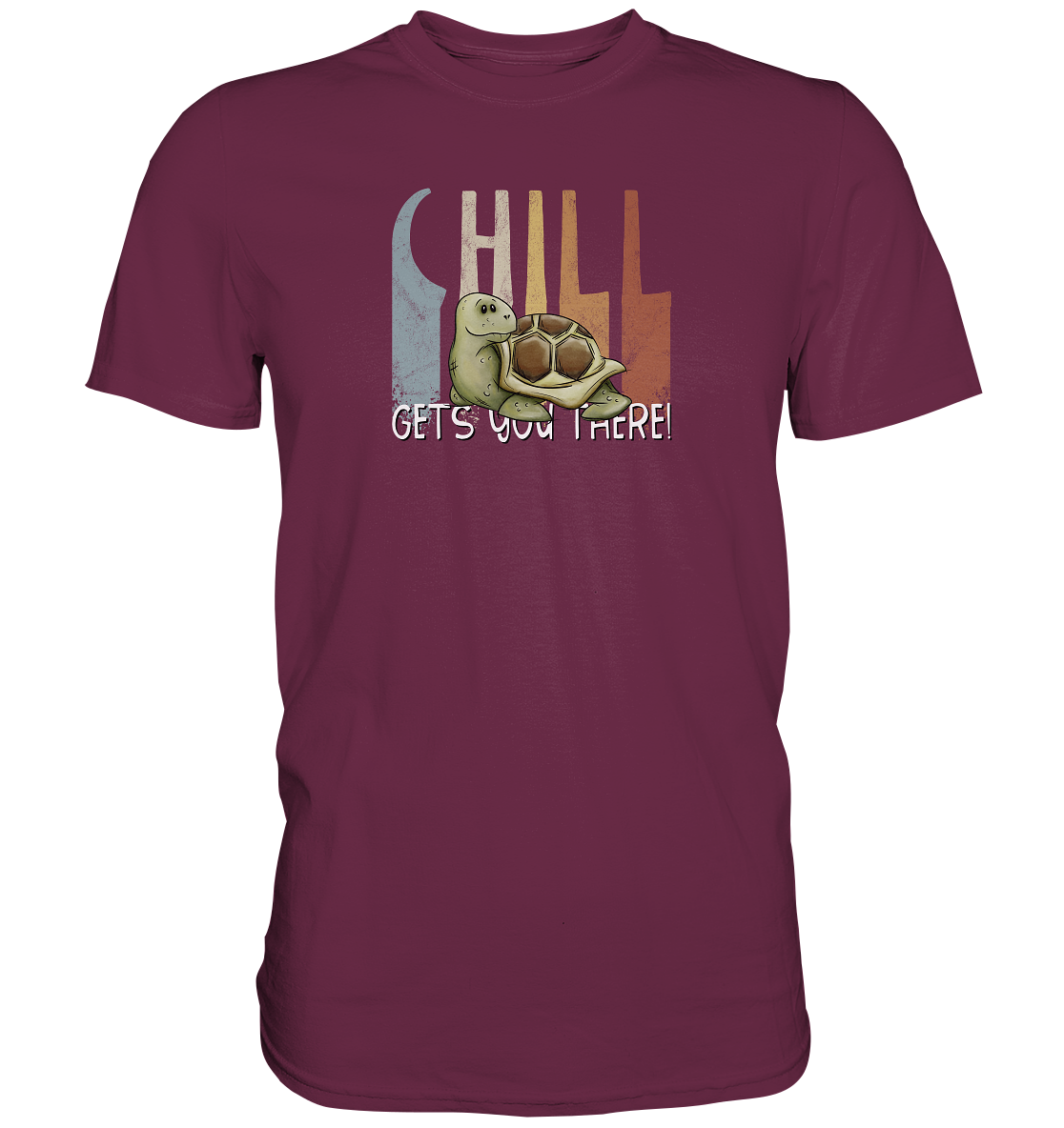 Gechillt gemütliche Schildkröte - Premium Shirt