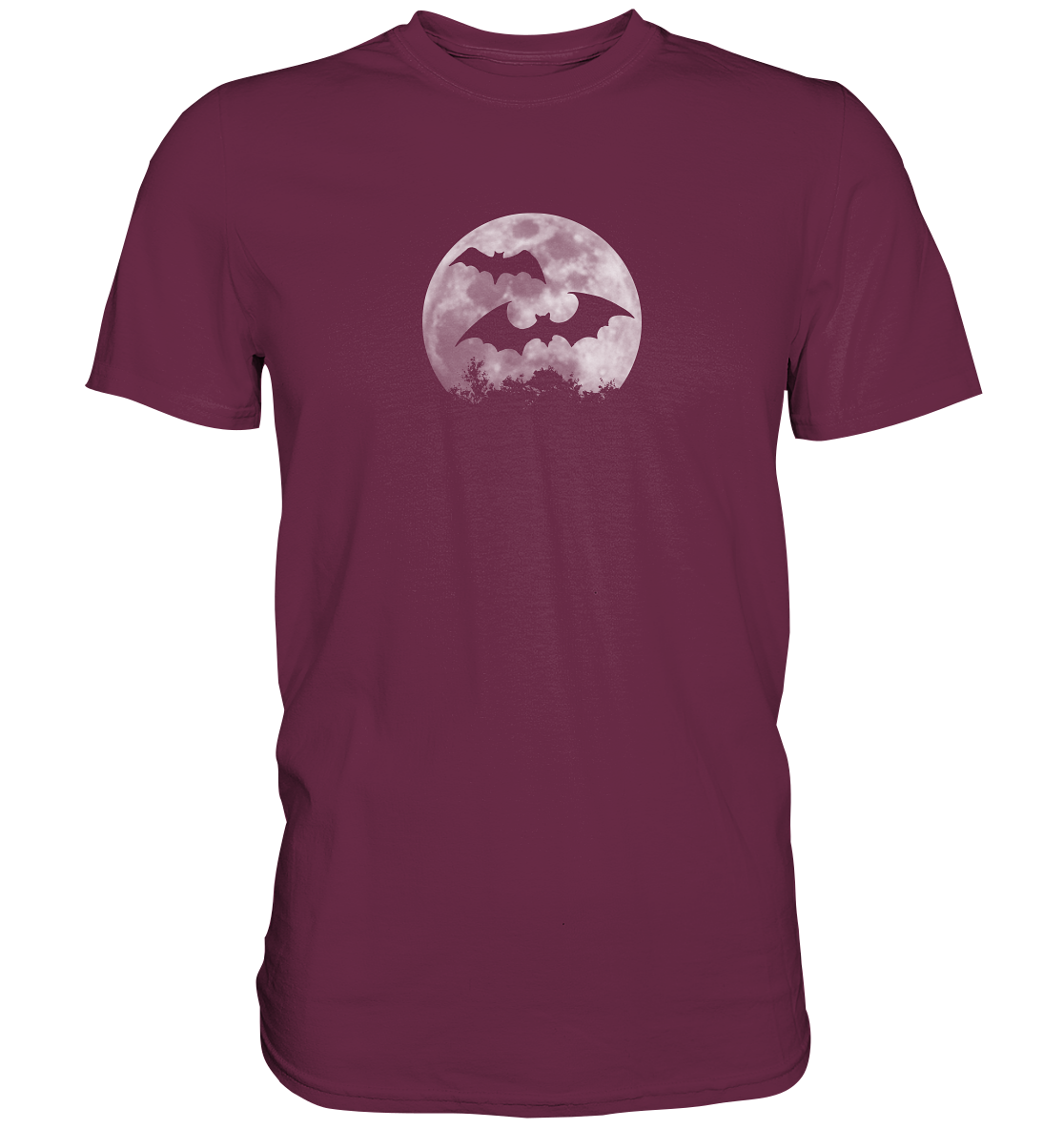 Fledermaus Silhouetten bei Vollmond - Premium Shirt