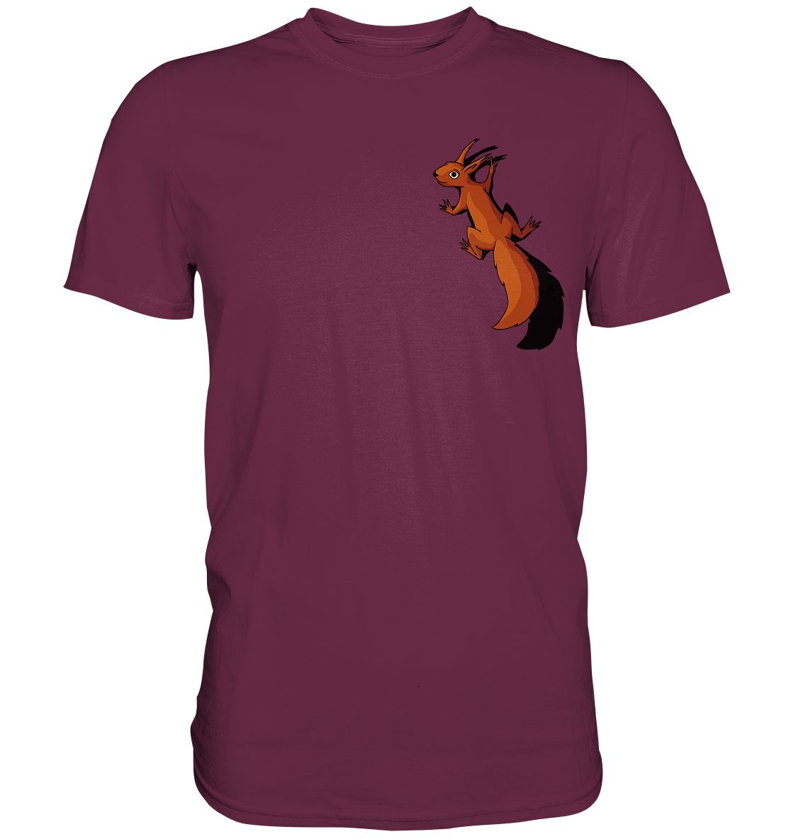 Süßes Eichhörnchen klettert - Premium Shirt
