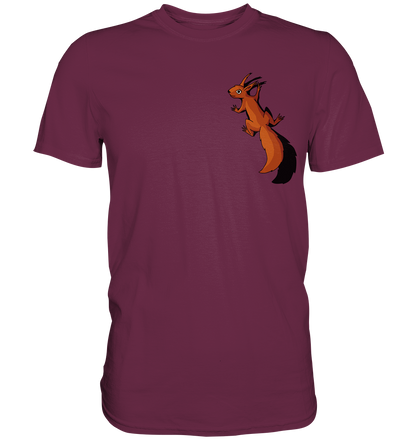 Süßes Eichhörnchen klettert - Premium Shirt