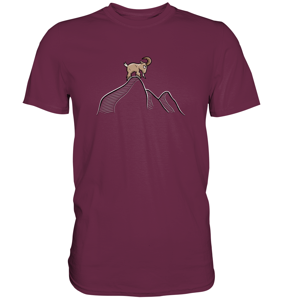 Ziegenbock in den Bergen - Premium Shirt