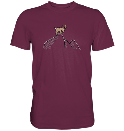 Ziegenbock in den Bergen - Premium Shirt
