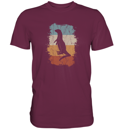Retro Otter Fischotter Silhouette - Premium Shirt