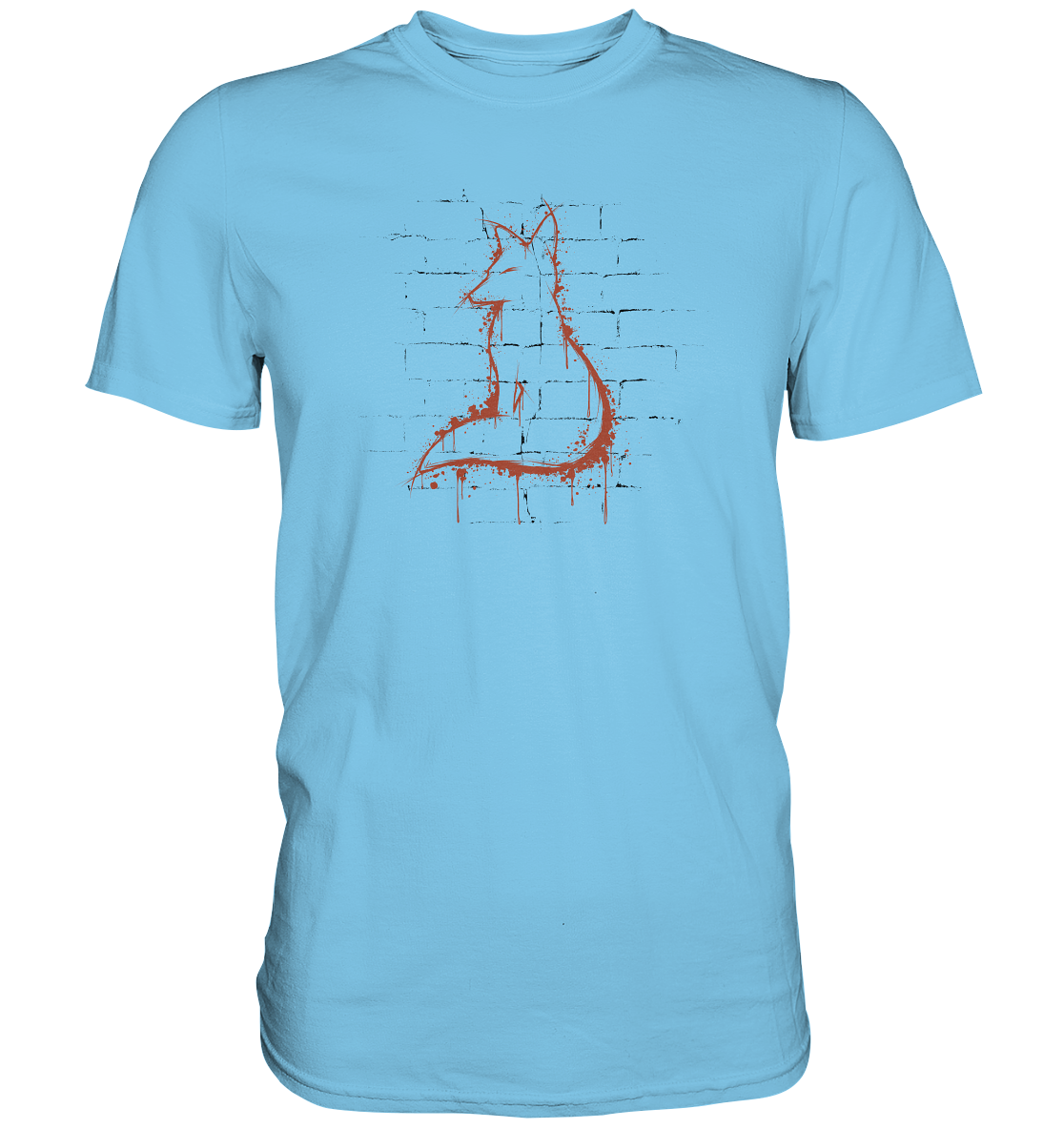 Street Art Fuchs Silhouette - Premium Shirt