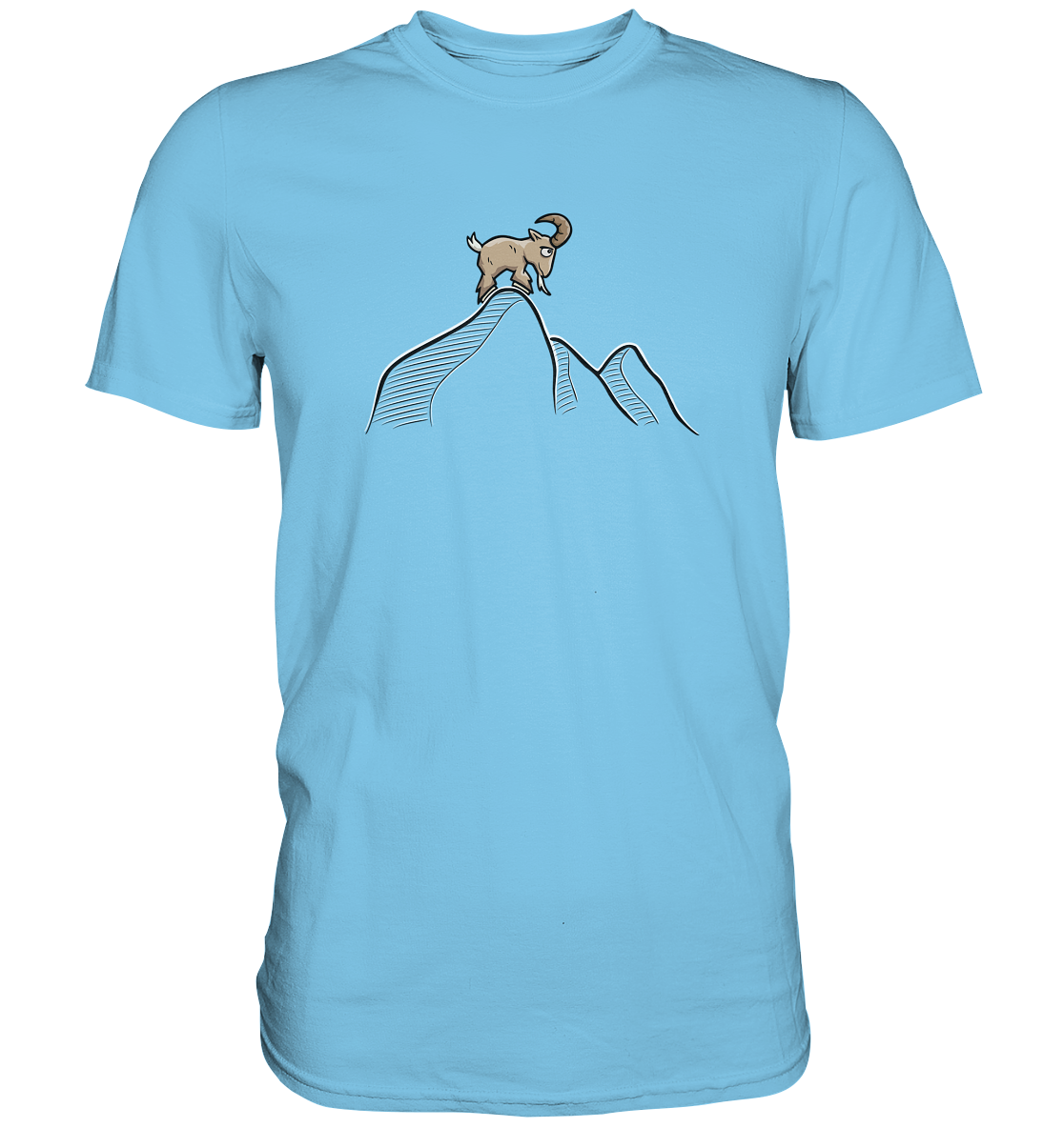 Ziegenbock in den Bergen - Premium Shirt