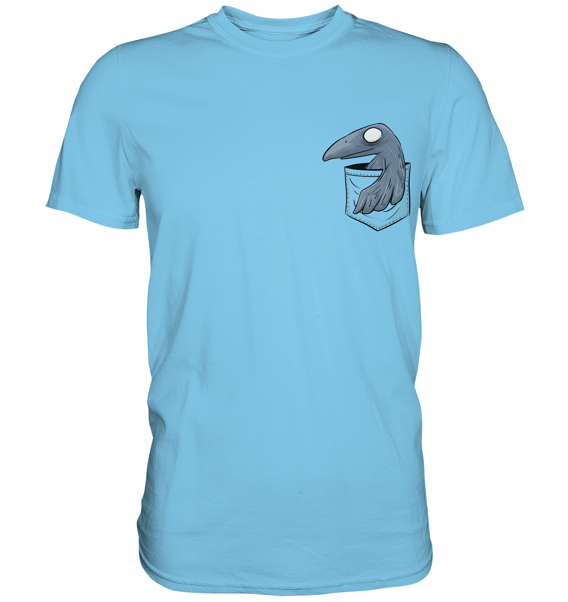 Grufti Rabe Krähe in der Tasche - Premium Shirt